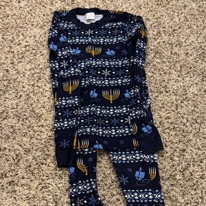 Hanna Andersson Kids Pajamas - Navy and Gold Hanukkah